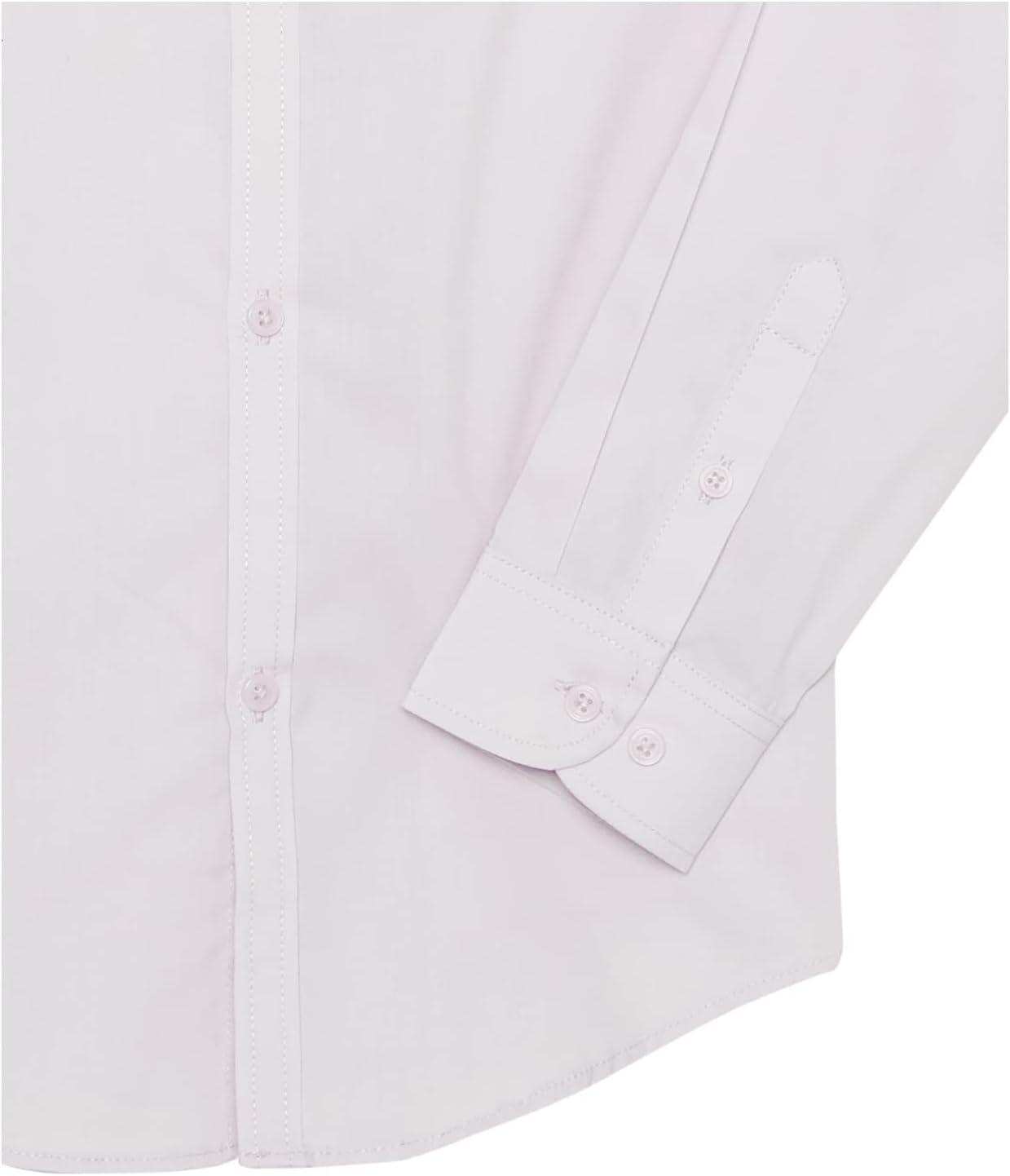 imageVan Heusen Boys Long Sleeve Collared Buttondown Dress Shirt and Tie SetLavender Fog