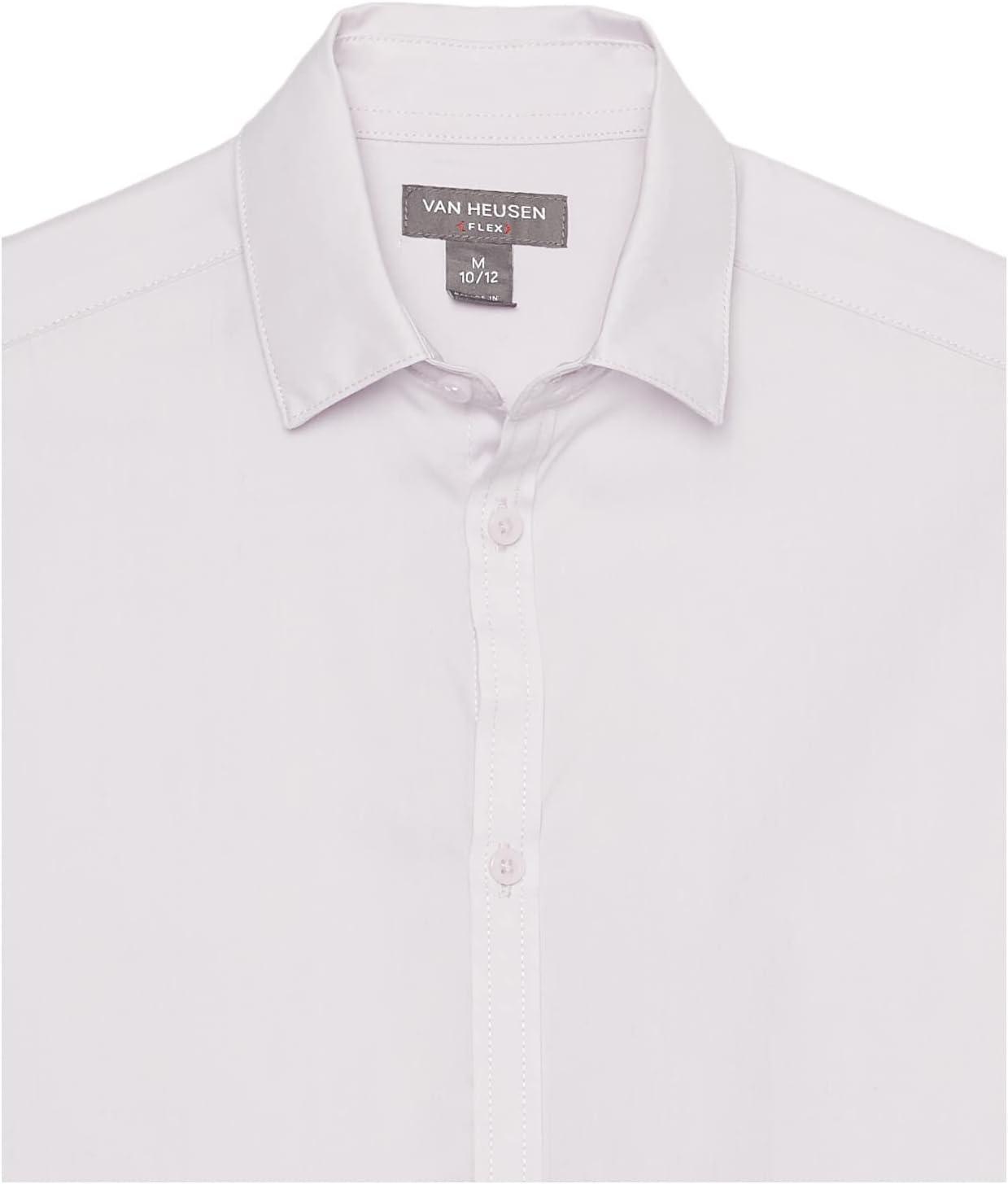 imageVan Heusen Boys Long Sleeve Collared Buttondown Dress Shirt and Tie SetLavender Fog