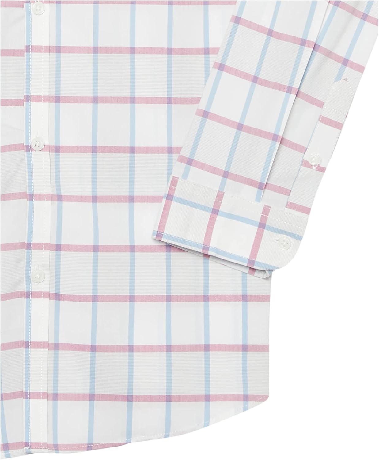 imageVan Heusen Boys Long Sleeve Collared Buttondown Dress Shirt and Tie SetRed Violet