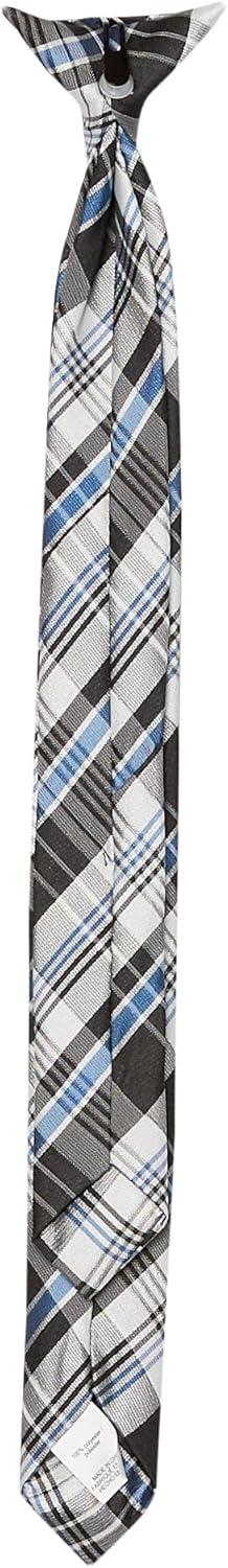 imageVan Heusen Boys Long Sleeve Collared Buttondown Dress Shirt and Tie SetWild Grey Plaid
