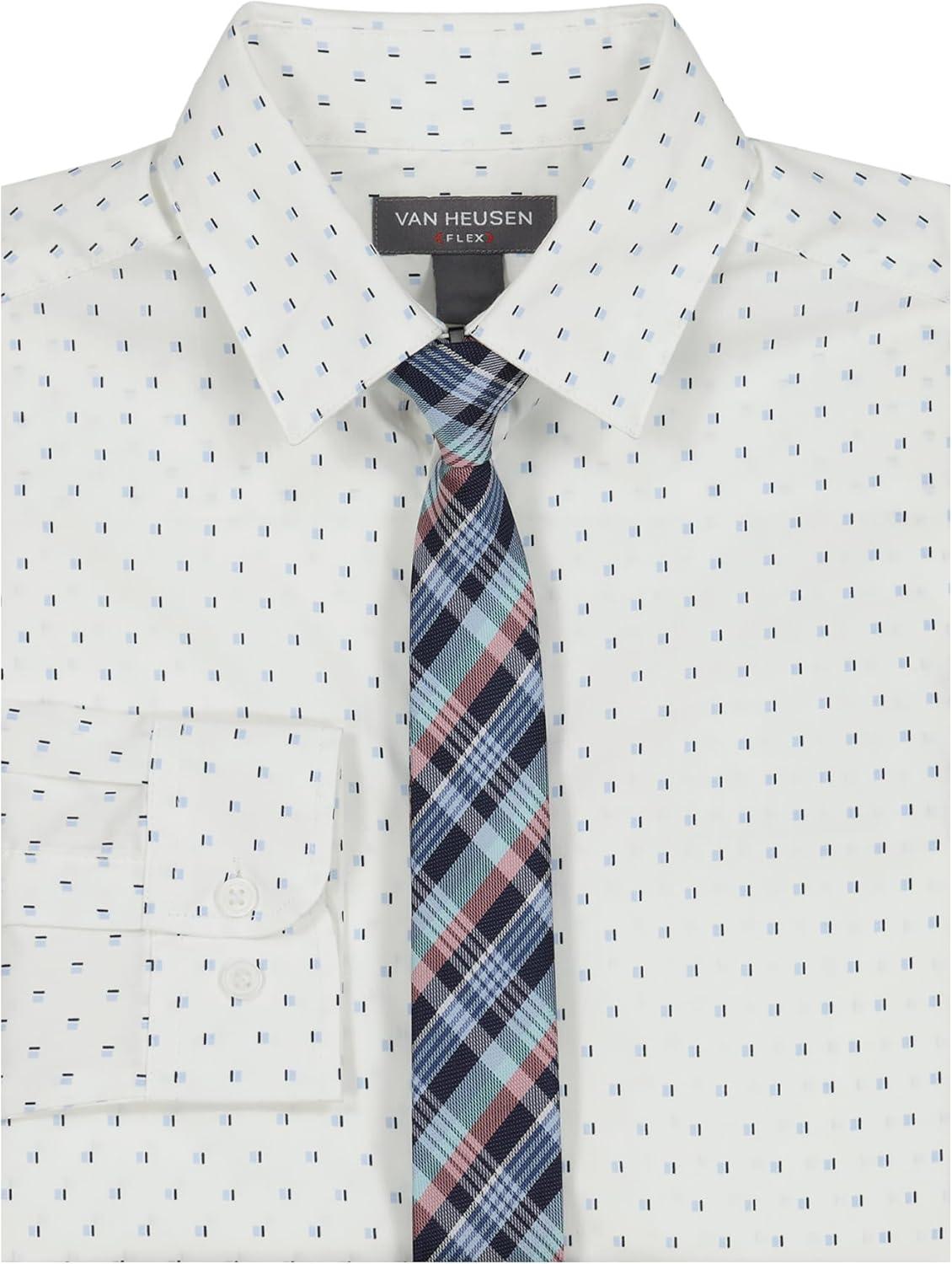 imageVan Heusen Boys Long Sleeve Collared Buttondown Dress Shirt and Tie SetWindsurfer Print