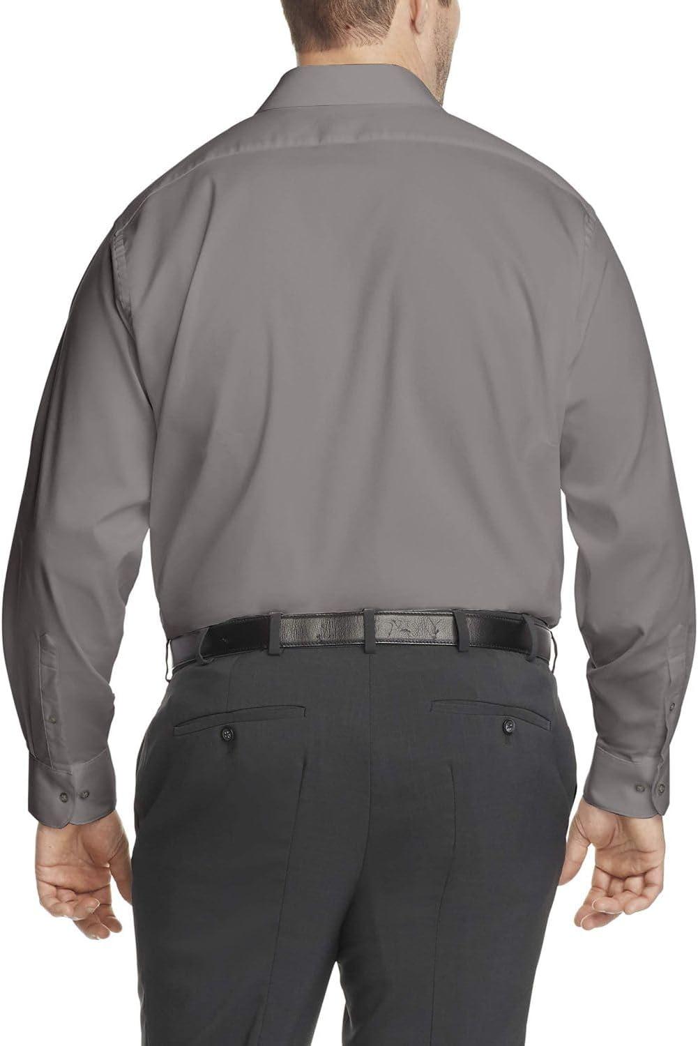 imageVan Heusen Mens BIG FIT Dress Shirt Stain Shield Stretch Big and TallOld Steel