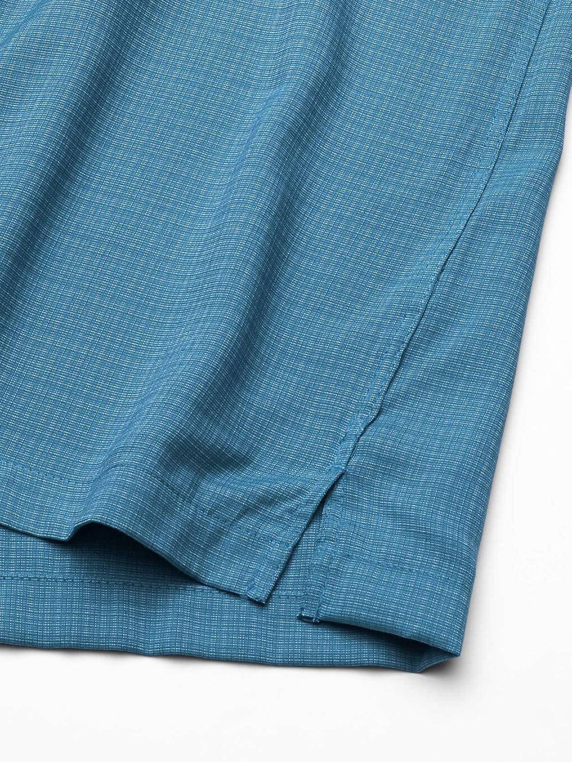 imageVan Heusen Mens Big and Tall Air Short Sleeve Button Down Poly Rayon Stripe ShirtBlue Sapphire