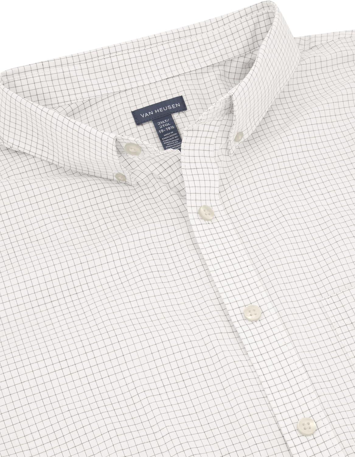 imageVan Heusen Mens Big and Tall Wrinkle Free Short Sleeve Button Down ShirtBright White