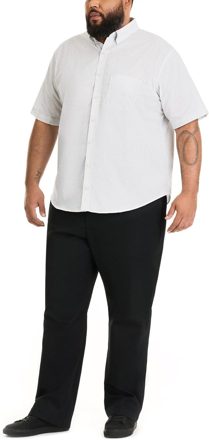imageVan Heusen Mens Big and Tall Wrinkle Free Short Sleeve Button Down ShirtBright White