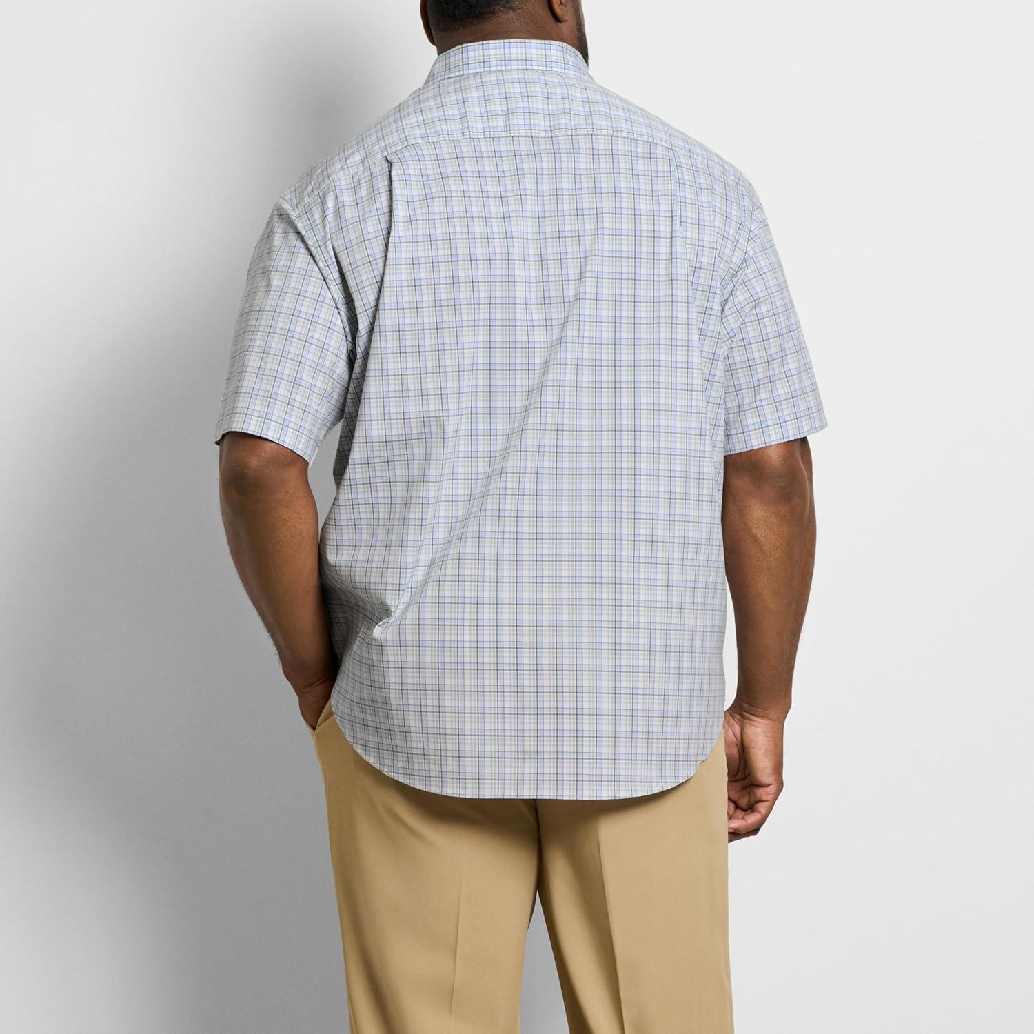 imageVan Heusen Mens Big and Tall Wrinkle Free Short Sleeve Button Down ShirtBrilliant White