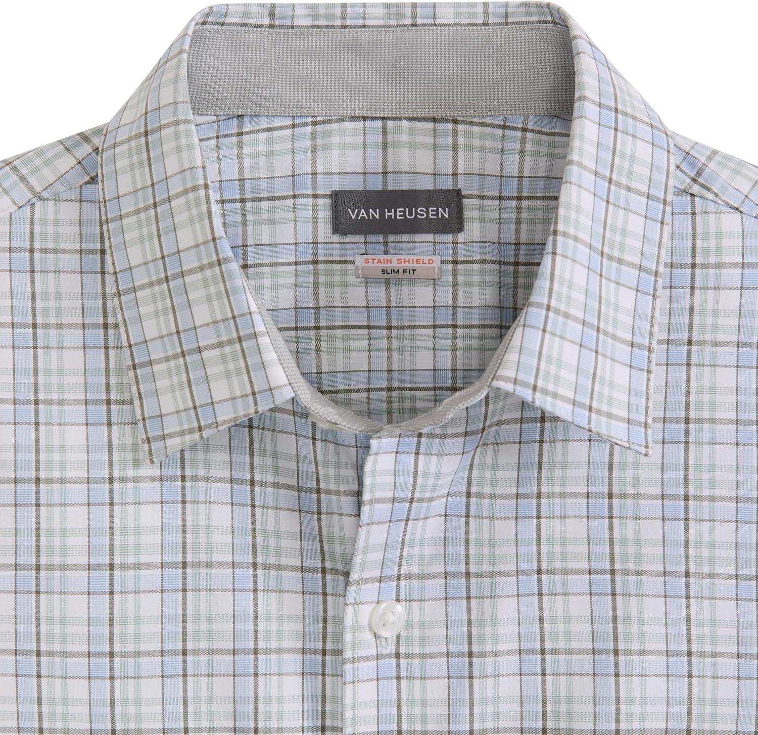 imageVan Heusen Mens Big and Tall Wrinkle Free Short Sleeve Button Down ShirtBrilliant White