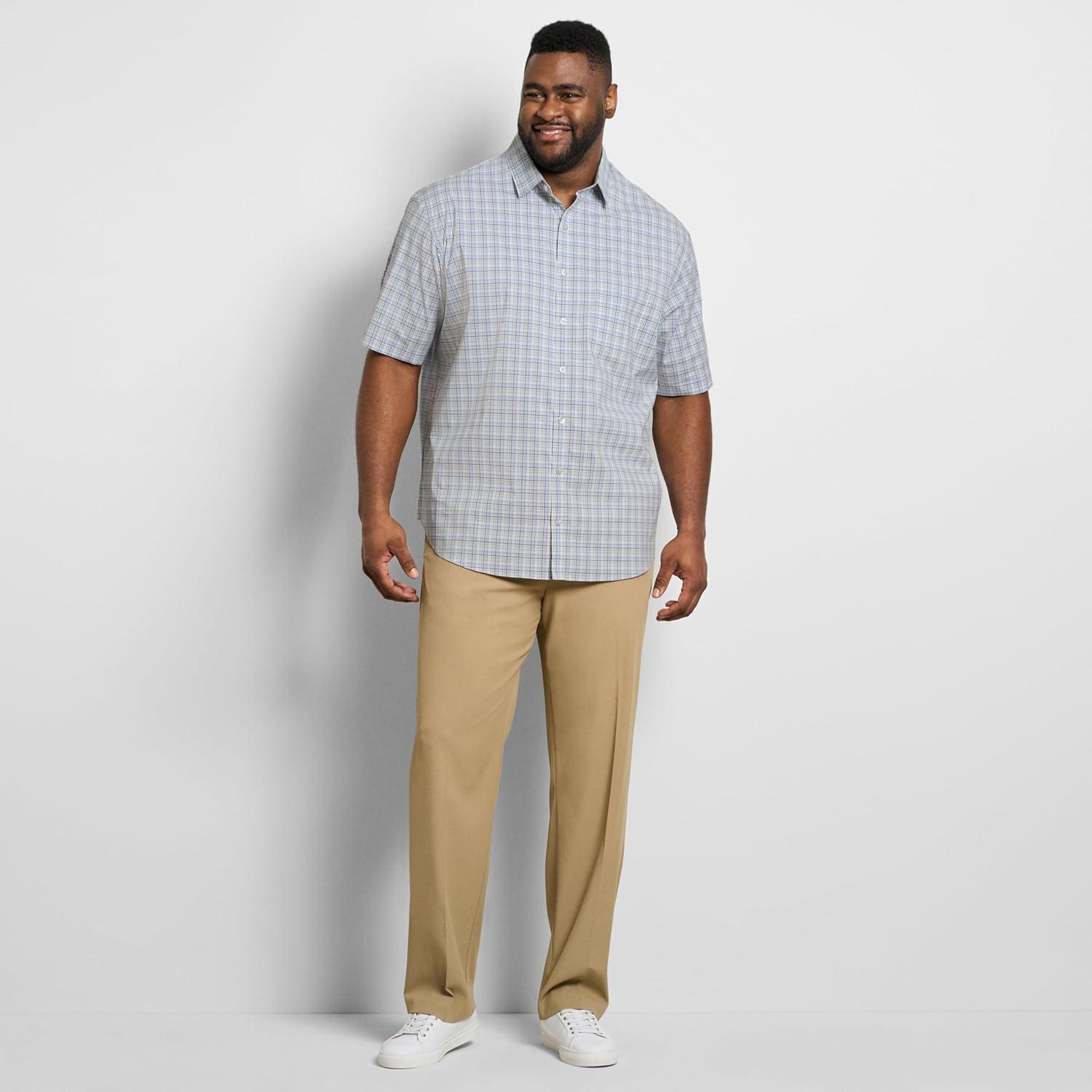 imageVan Heusen Mens Big and Tall Wrinkle Free Short Sleeve Button Down ShirtBrilliant White