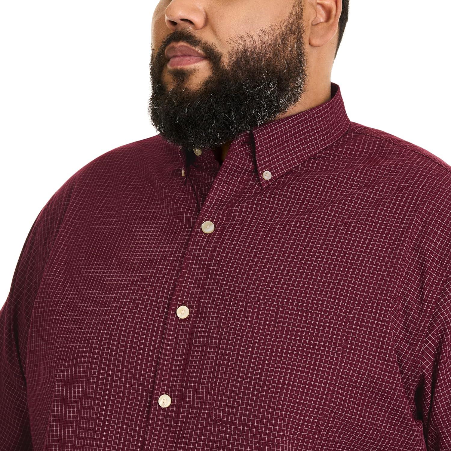 imageVan Heusen Mens Big and Tall Wrinkle Free Short Sleeve Button Down ShirtPort Red