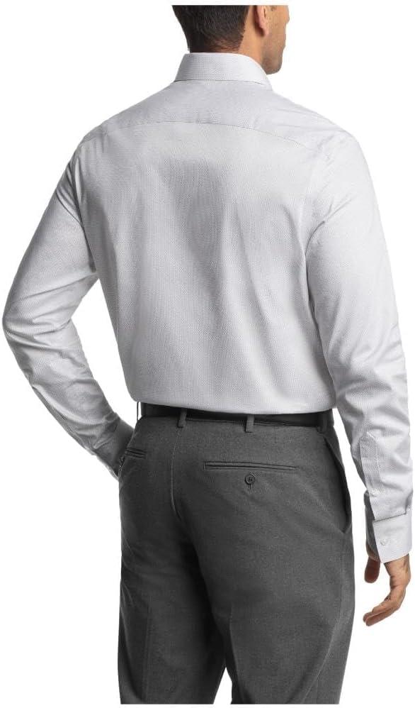 imageVan Heusen Mens Dress Shirt Regular Fit Ultra Wrinkle Free Flex Collar Stretch CheckPebble