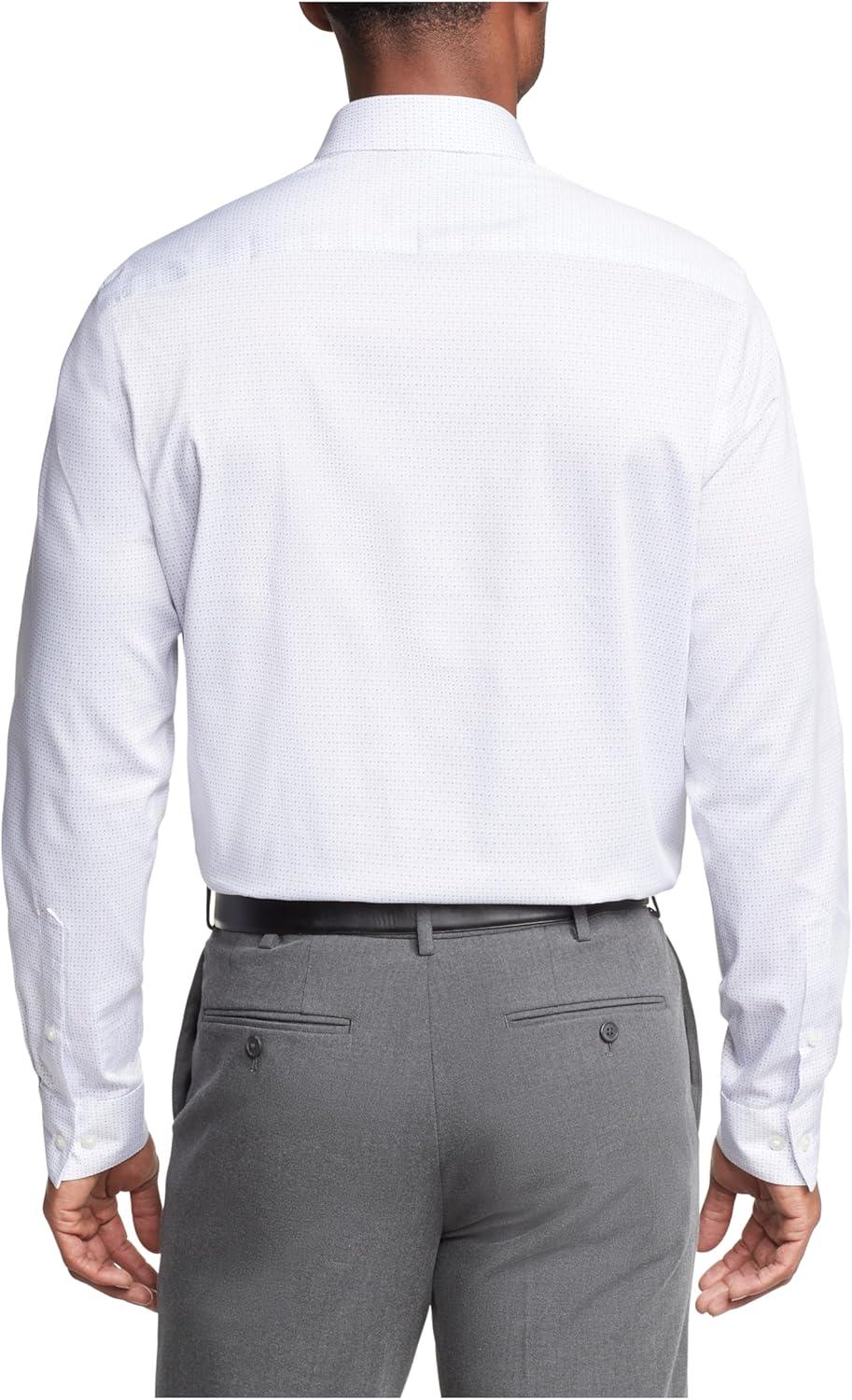 imageVan Heusen Mens Dress Shirt Regular Fit Ultra Wrinkle Free Flex Collar Stretch CheckPlum Multi