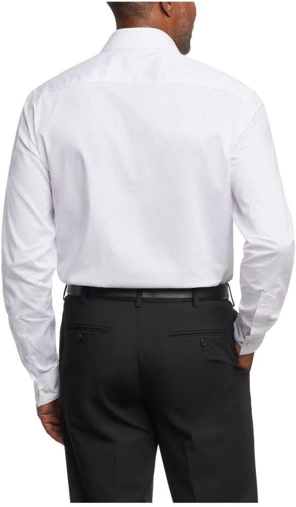 imageVan Heusen Mens Dress Shirt Regular Fit Ultra Wrinkle Free Flex Collar Stretch CheckSage Grey