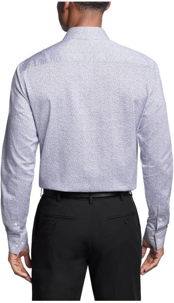imageVan Heusen Mens Dress Shirt Regular Fit Ultra Wrinkle Free Flex Collar Stretch CheckSavoy Blue