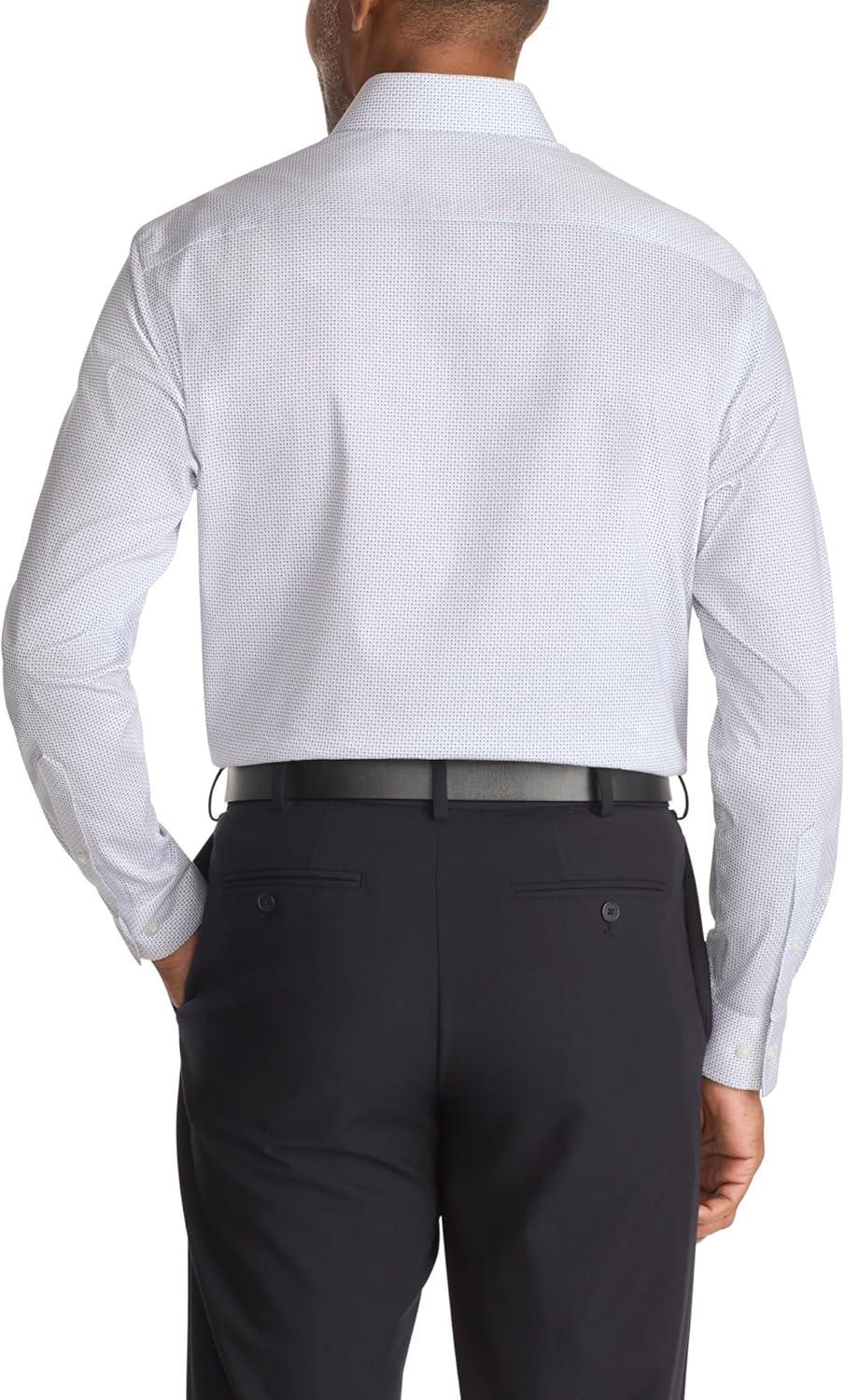 imageVan Heusen Mens Dress Shirt Regular Fit Ultra Wrinkle Free Flex Collar Stretch CheckTaupe Navy