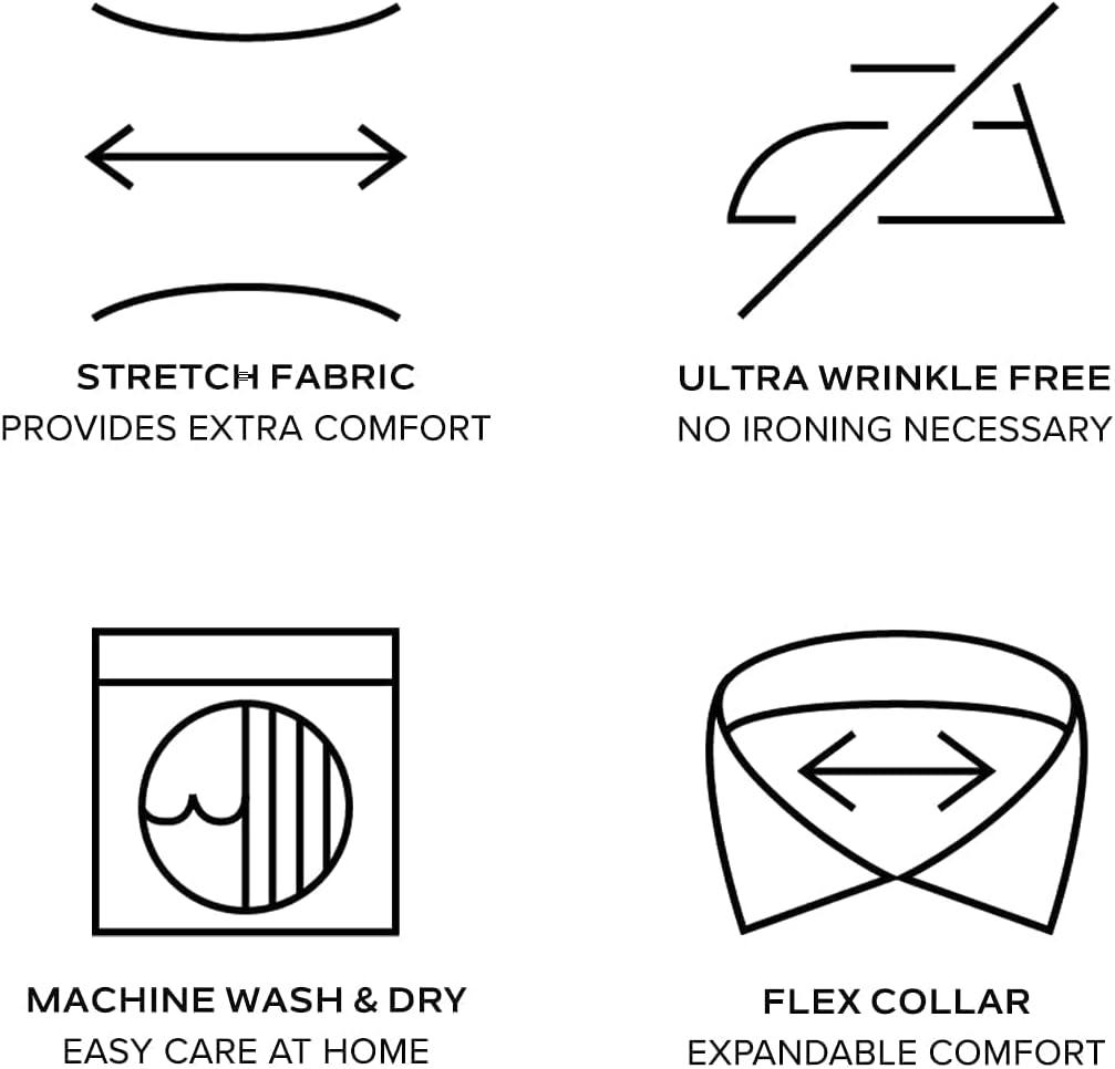 imageVan Heusen Mens Dress Shirt Regular Fit Ultra Wrinkle Free Flex Collar Stretch CheckVine