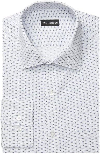 imageVan Heusen Mens Dress Shirt Regular Fit Ultra Wrinkle Free Flex Collar Stretch CheckWater
