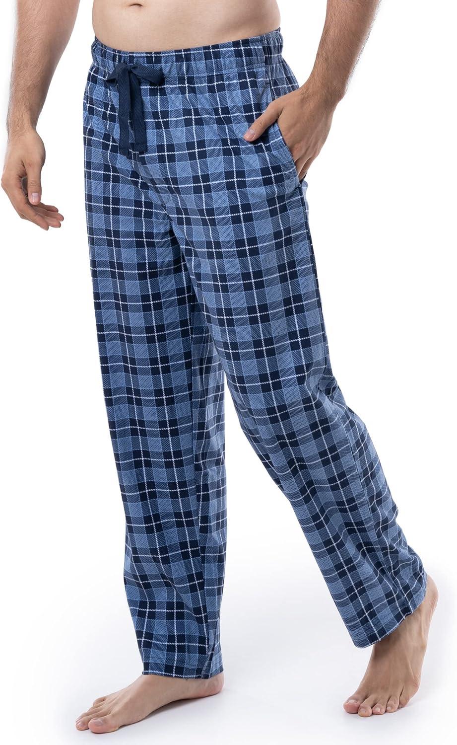 imageVan Heusen Mens Flannel Fleece Sleep PantNavy Plaid