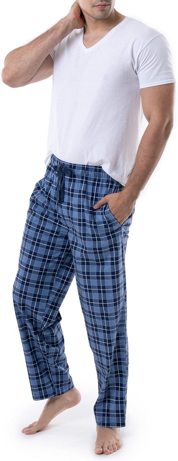 imageVan Heusen Mens Flannel Fleece Sleep PantNavy Plaid