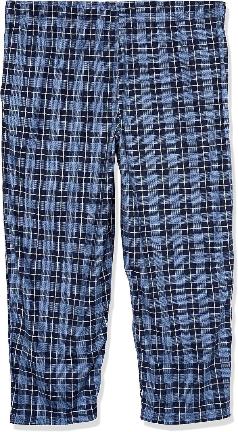 imageVan Heusen Mens Flannel Fleece Sleep PantNavy Plaid