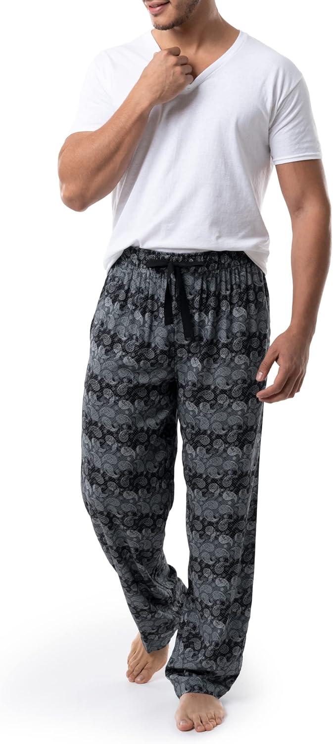 imageVan Heusen Mens Rayon Sleep Pajama PantBlack Paisley