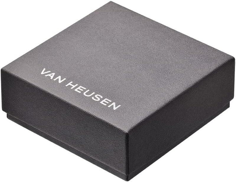 imageVan Heusen Mens Stainless Steel Two Striped Dog Tag Pendant with 24 Box Chain NecklaceBlack