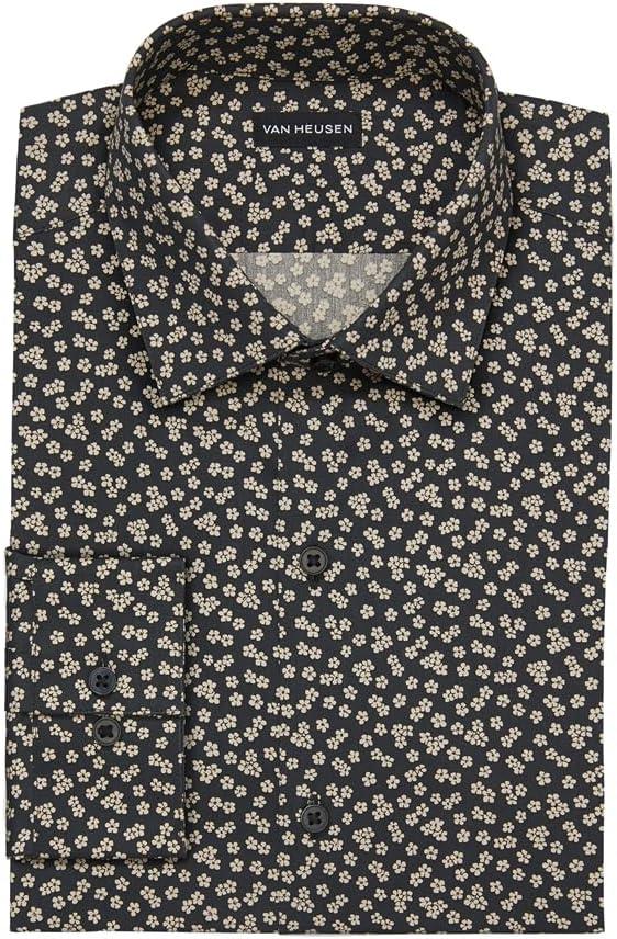 imageVan Heusen Mens TALL FIT Dress Shirt Stain Shield Stretch Big and TallOld Beige Stone