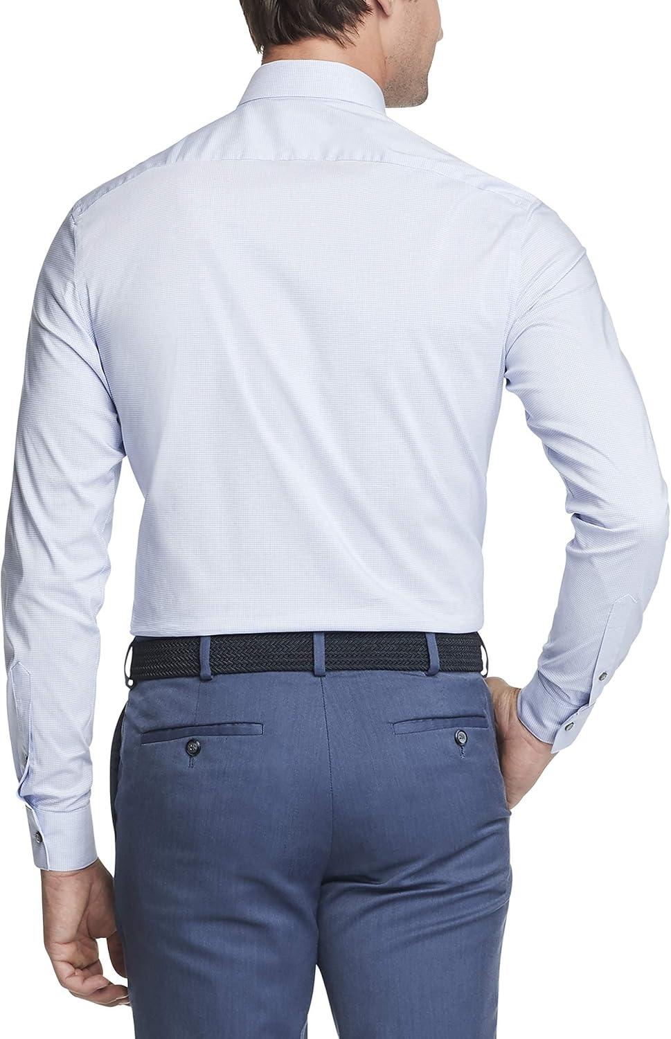 imageVan Heusen Mens TALL FIT Dress Shirt Stain Shield Stretch Big and TallOld Blue Silver