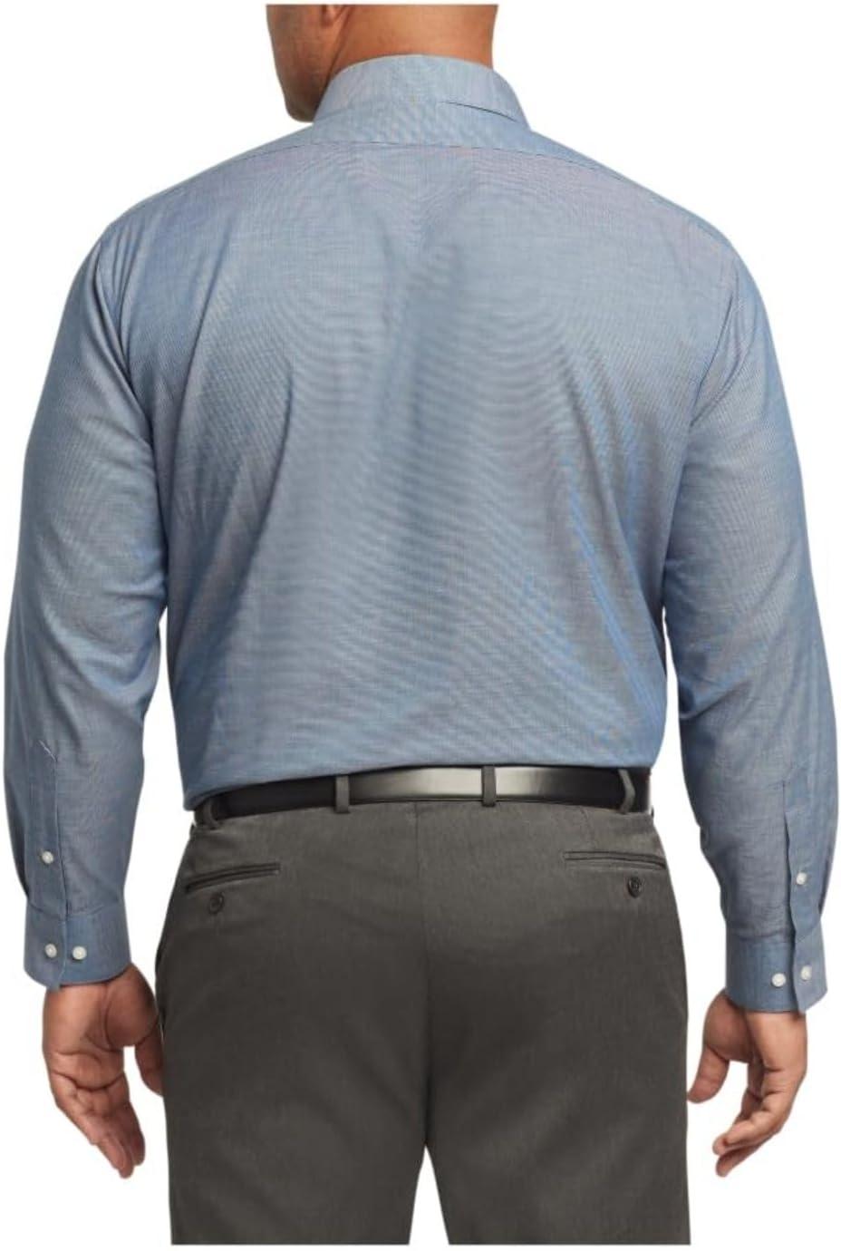 imageVan Heusen Mens TALL FIT Dress Shirt Stain Shield Stretch Big and TallOld Painters Blue