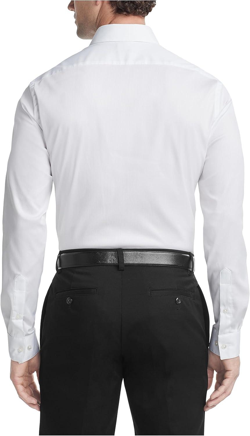 imageVan Heusen Mens TALL FIT Dress Shirt Stain Shield Stretch Big and TallOld White