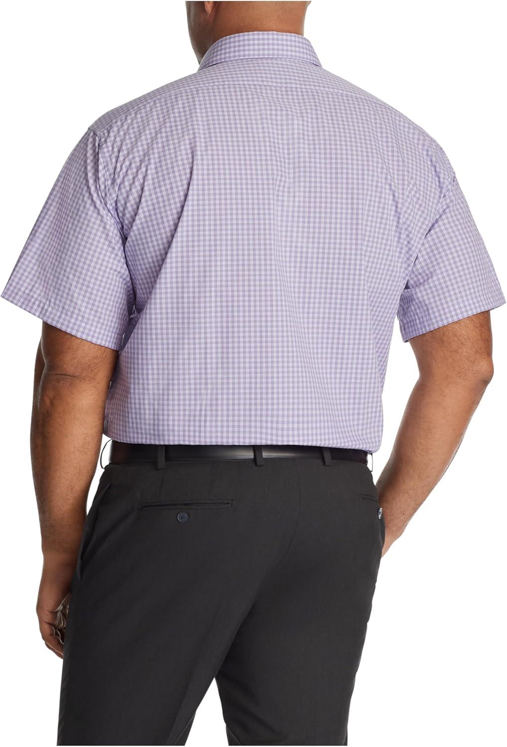 imageVan Heusen Mens TALL FIT Short Sleeve Dress Shirts Poplin Solid Big and TallGrape