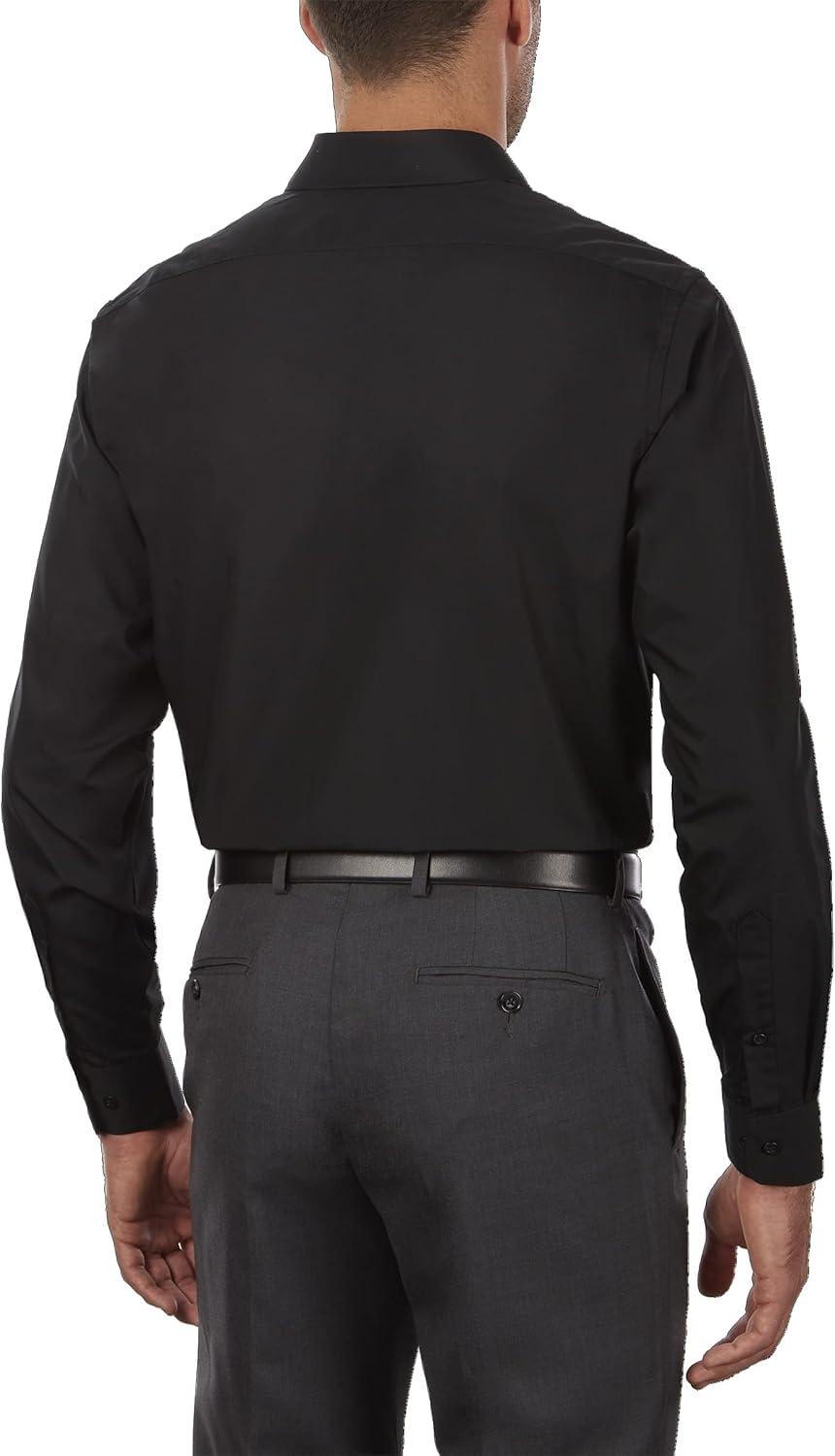 imageVan Heusen Mens Tall FIT Dress Shirts PoplinBlack