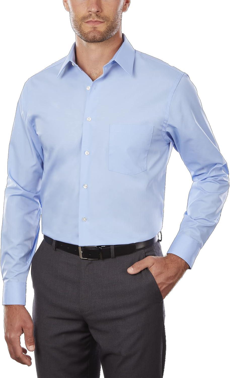 imageVan Heusen Mens Tall FIT Dress Shirts PoplinCameo Blue