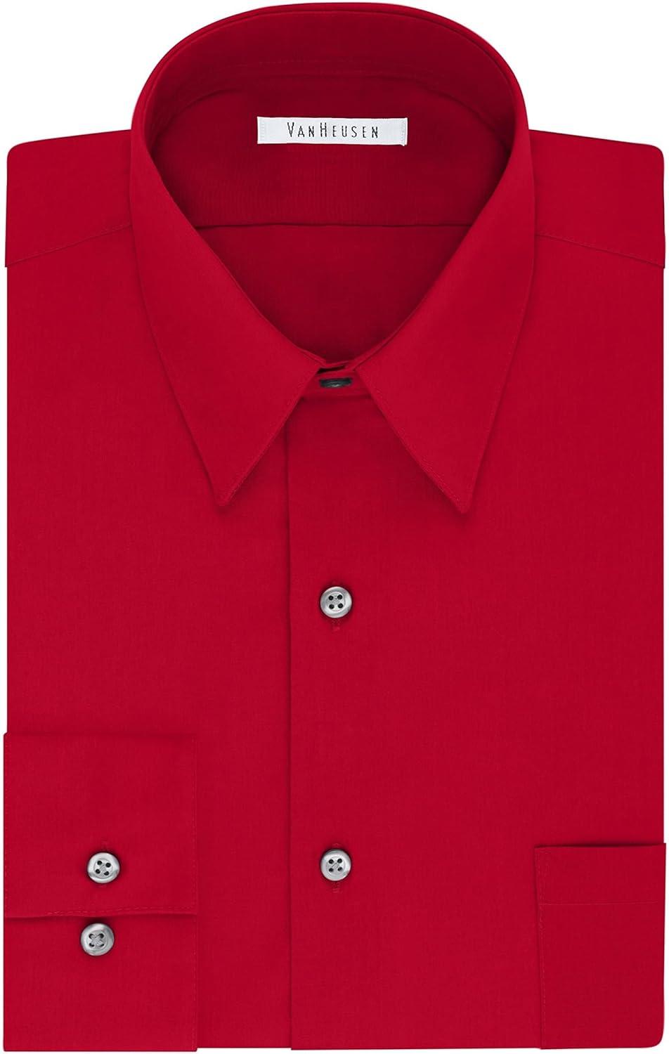 imageVan Heusen Mens Tall FIT Dress Shirts PoplinFlame
