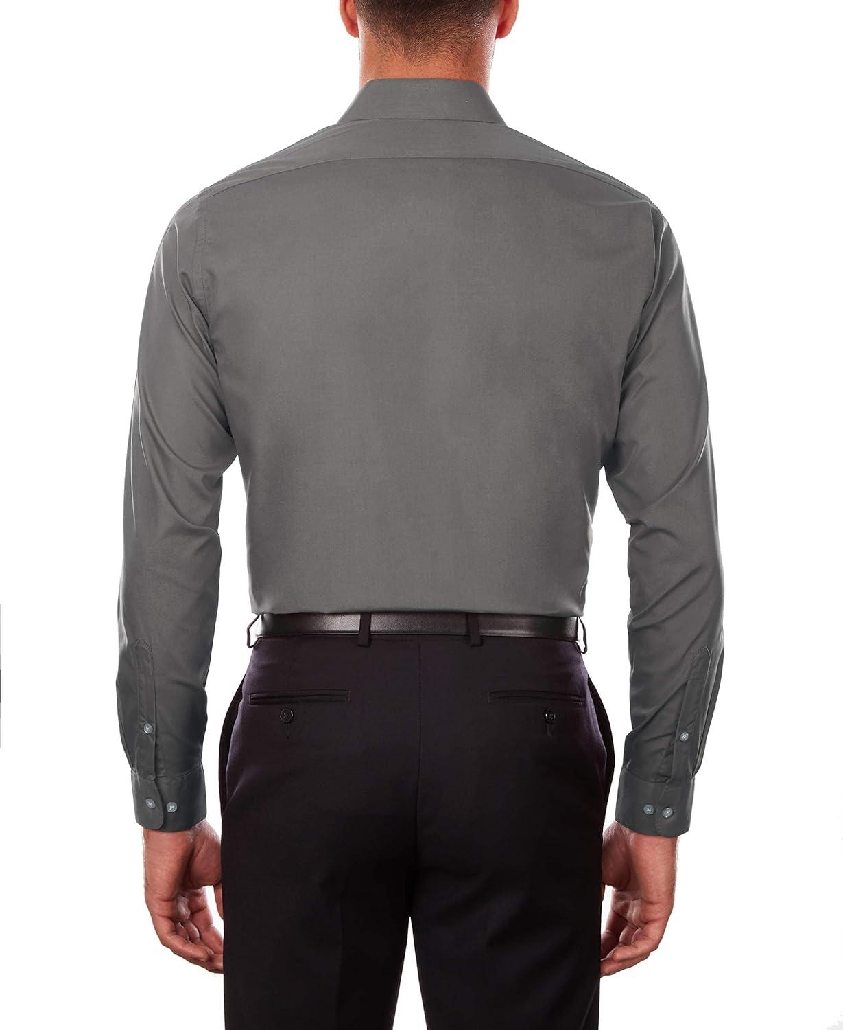 imageVan Heusen Mens Tall FIT Dress Shirts PoplinGrey