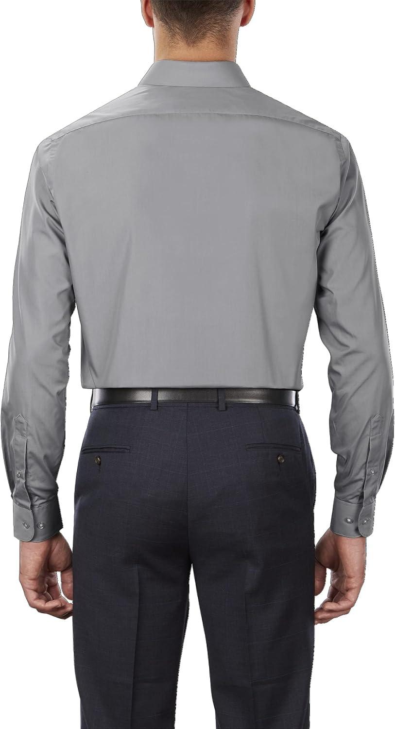 imageVan Heusen Mens Tall FIT Dress Shirts PoplinGrey Stone