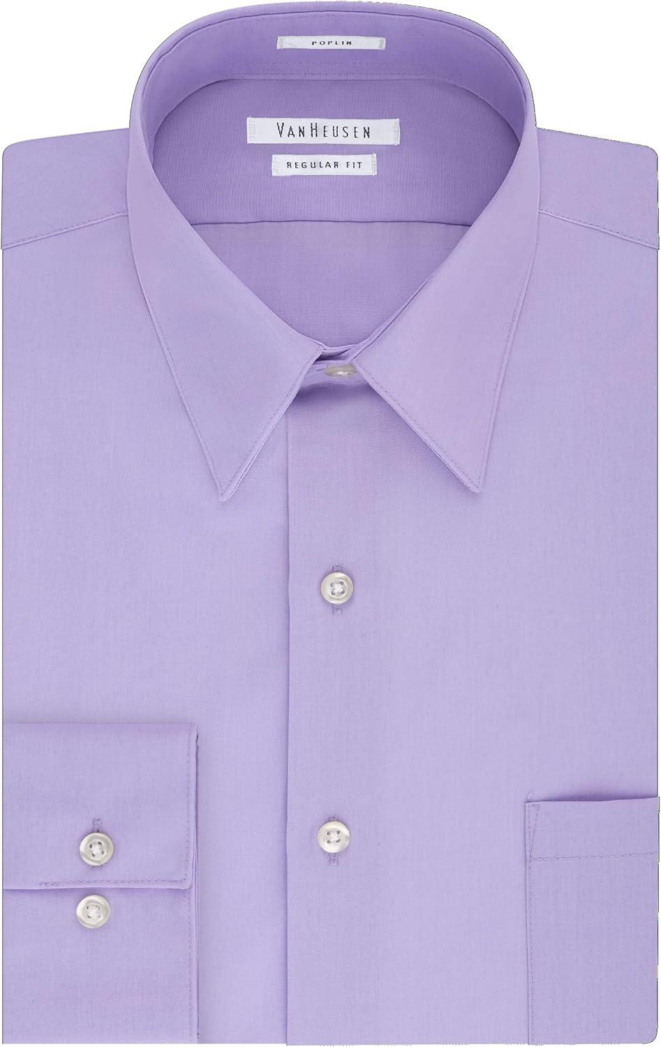 imageVan Heusen Mens Tall FIT Dress Shirts PoplinLavender
