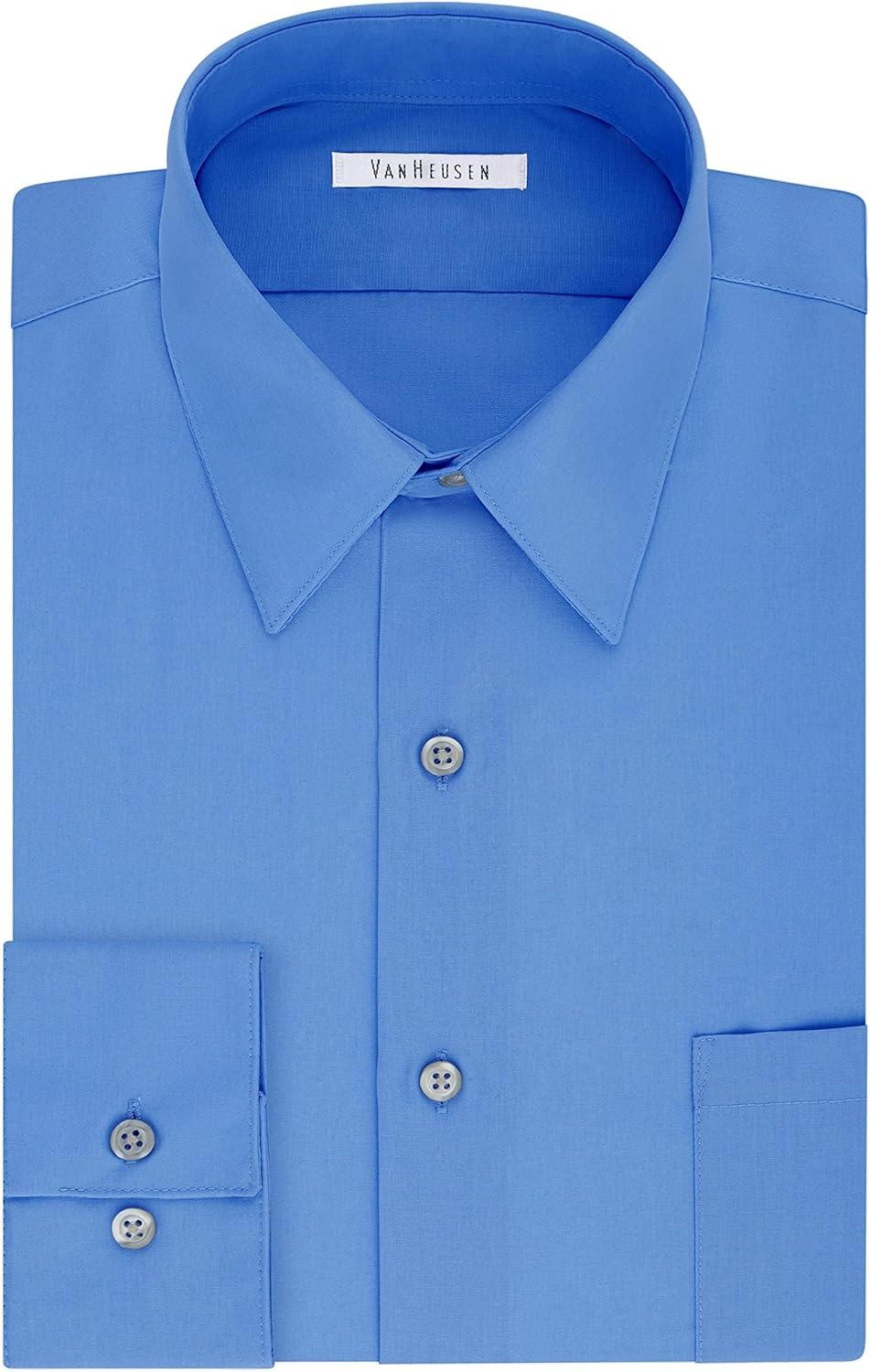 imageVan Heusen Mens Tall FIT Dress Shirts PoplinPacifico