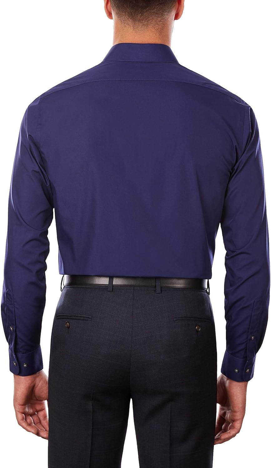 imageVan Heusen Mens Tall FIT Dress Shirts PoplinPersian Blue