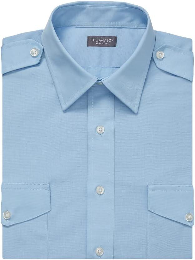 imageVan Heusen Mens Van Heusen Mens Pilot Dress Shirt Long Sleeve AviatorLight Blue