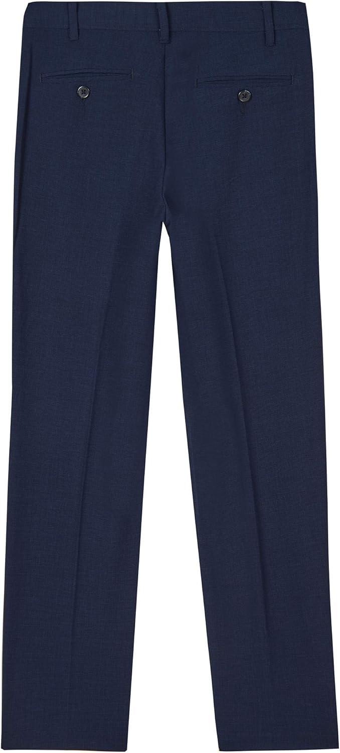 imageVan Heusen boys Flex Stretch Flat Front Dress PantsBank Blue