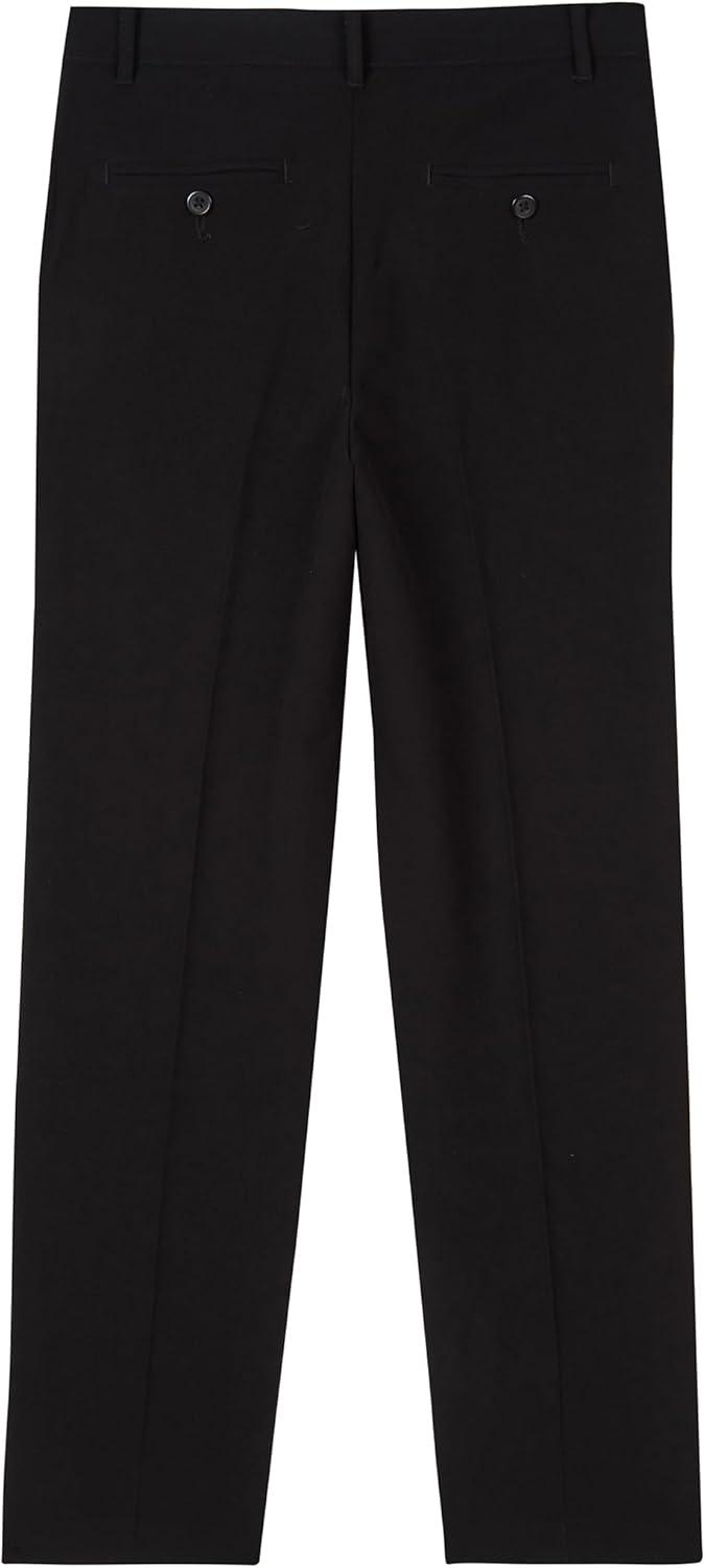 imageVan Heusen boys Flex Stretch Flat Front Dress PantsBlack001