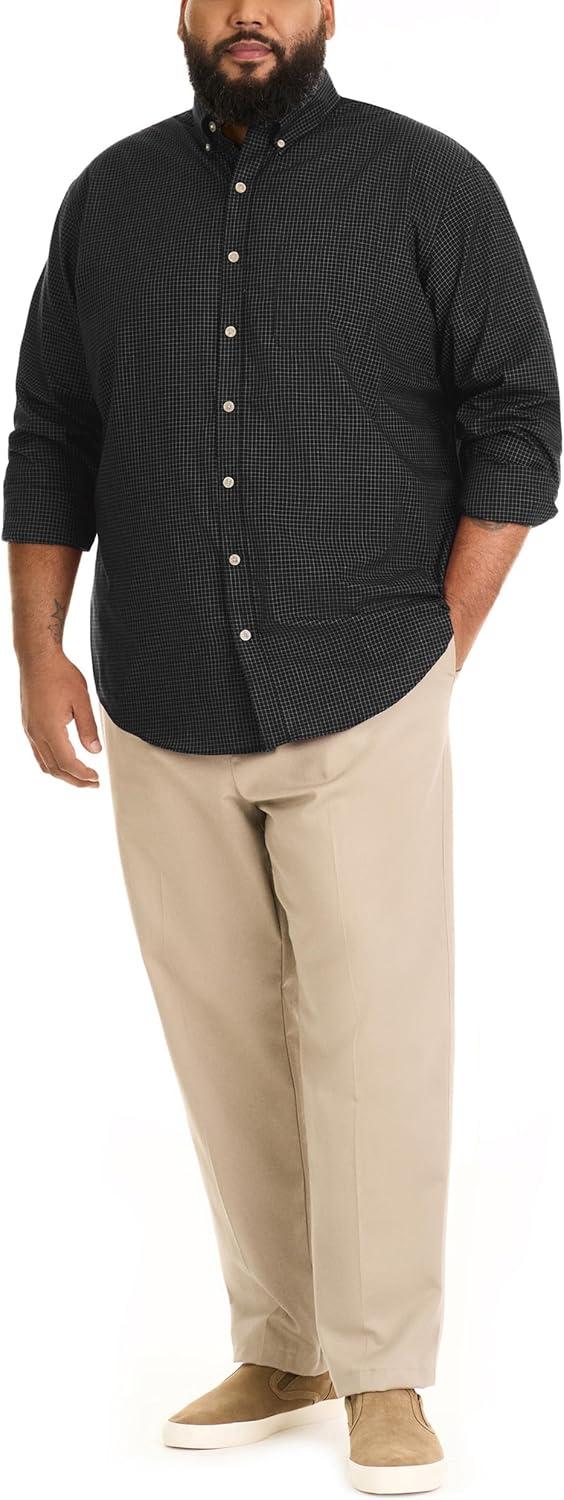 imageVan Heusen mens Big and Tall Wrinkle Free Long Sleeve Button Down ShirtBlack