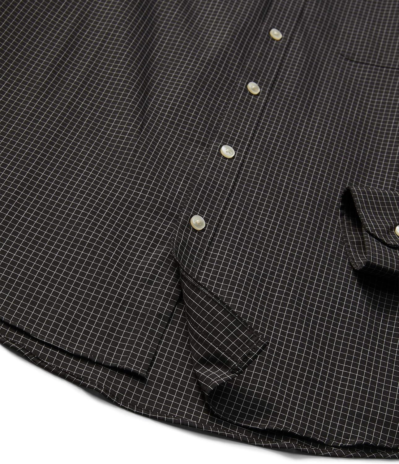 imageVan Heusen mens Big and Tall Wrinkle Free Long Sleeve Button Down ShirtBlack