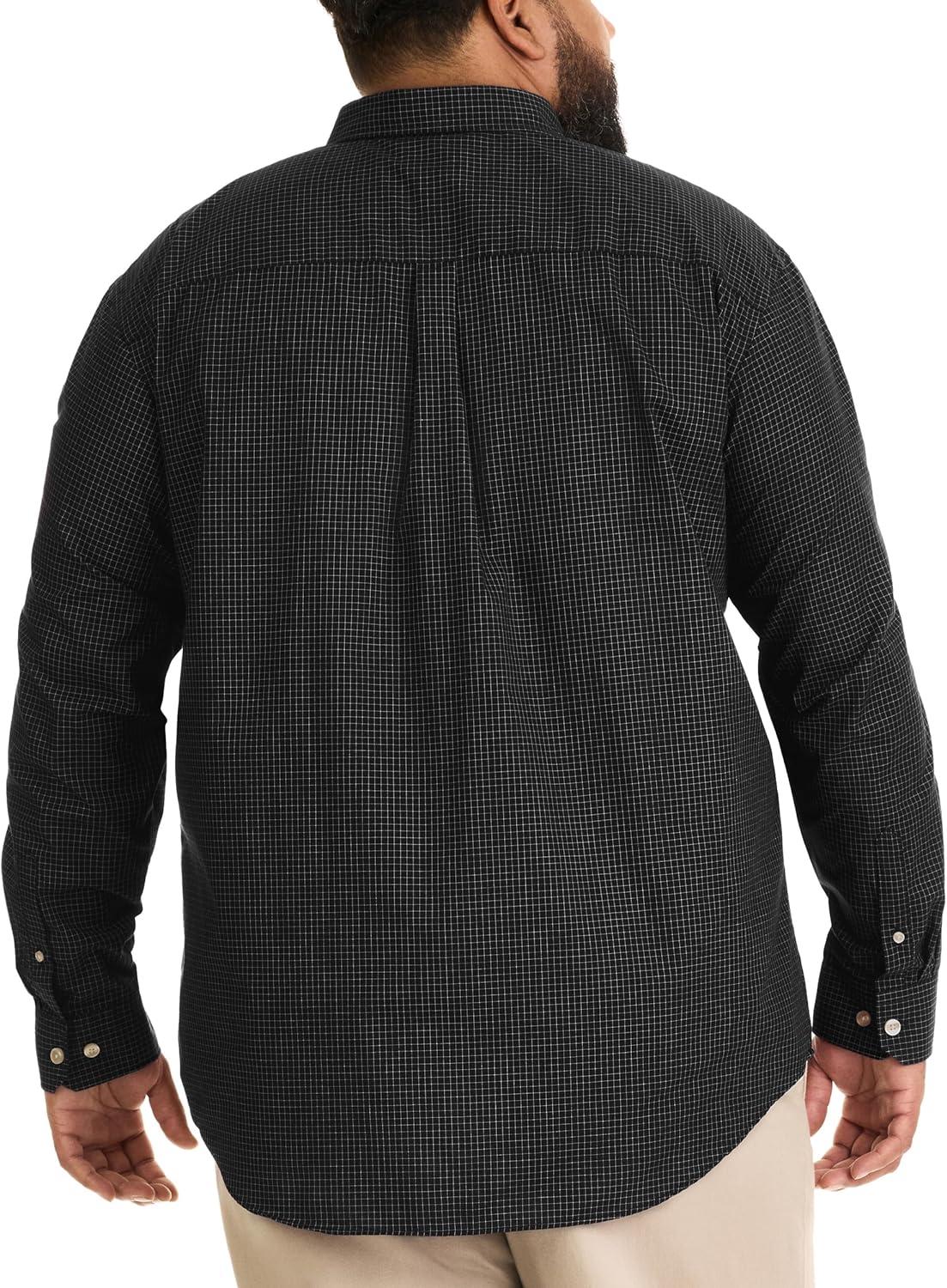 imageVan Heusen mens Big and Tall Wrinkle Free Long Sleeve Button Down ShirtBlack