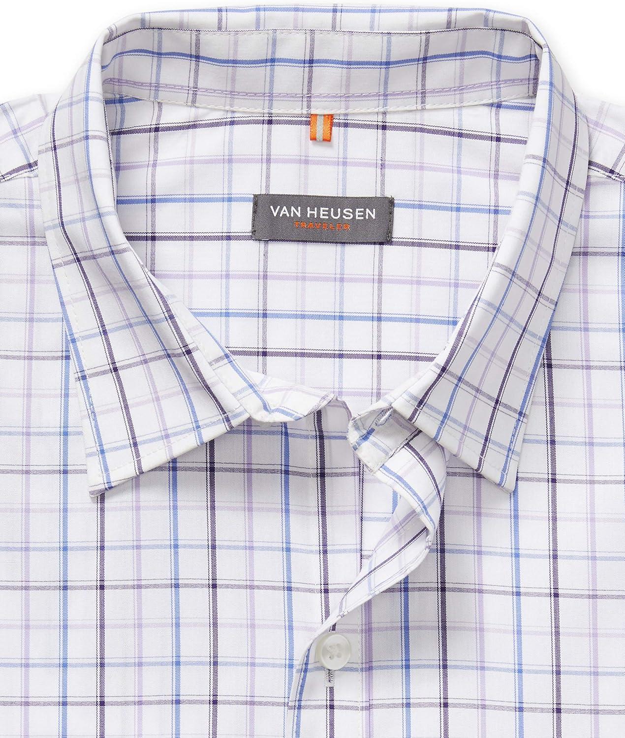 imageVan Heusen mens Big and Tall Wrinkle Free Long Sleeve Button Down ShirtEnglish Violet Plaid