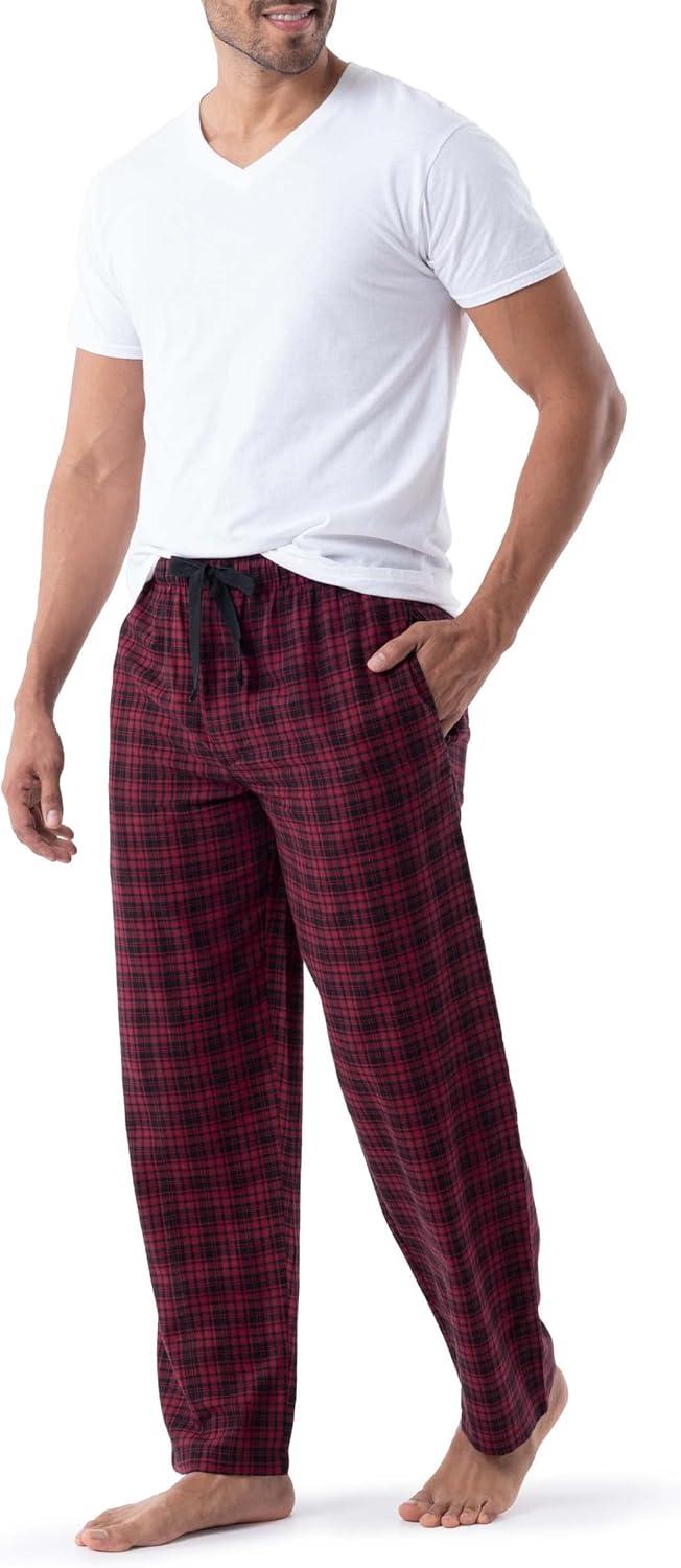 imageVan Heusen mens Cotton Broadcloth Sleep PantDark Red Plaid