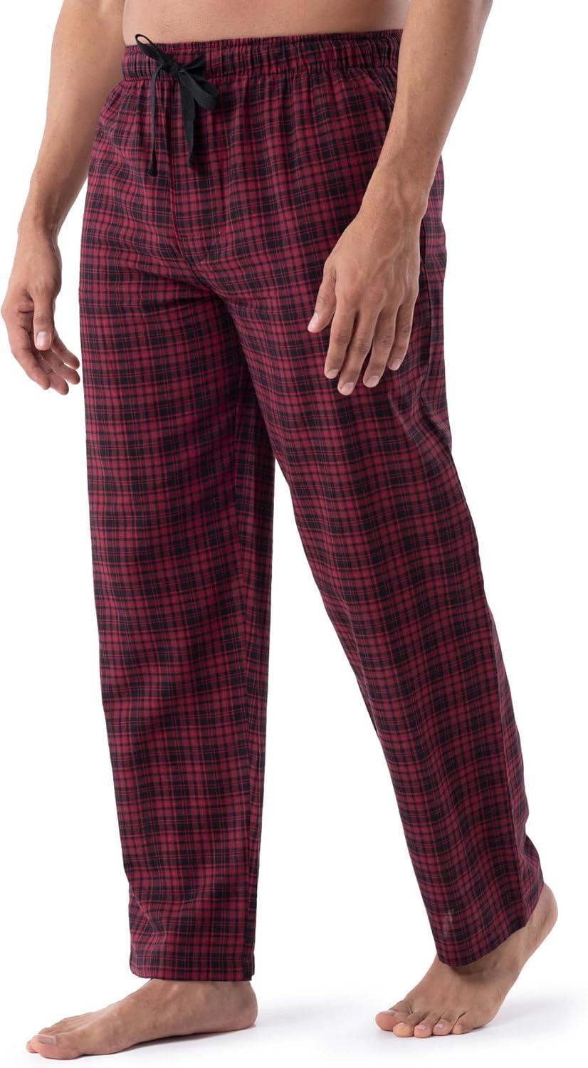 imageVan Heusen mens Cotton Broadcloth Sleep PantDark Red Plaid