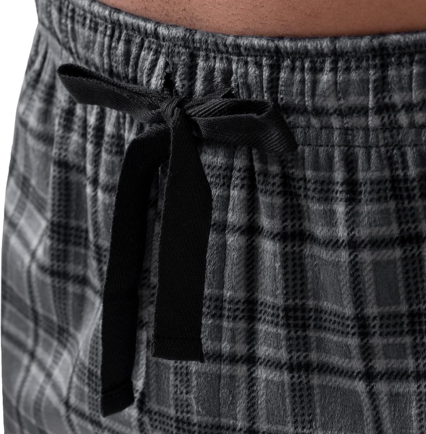 imageVan Heusen mens Silky Fleece Sleep Pajama PantCharcoal Plaid