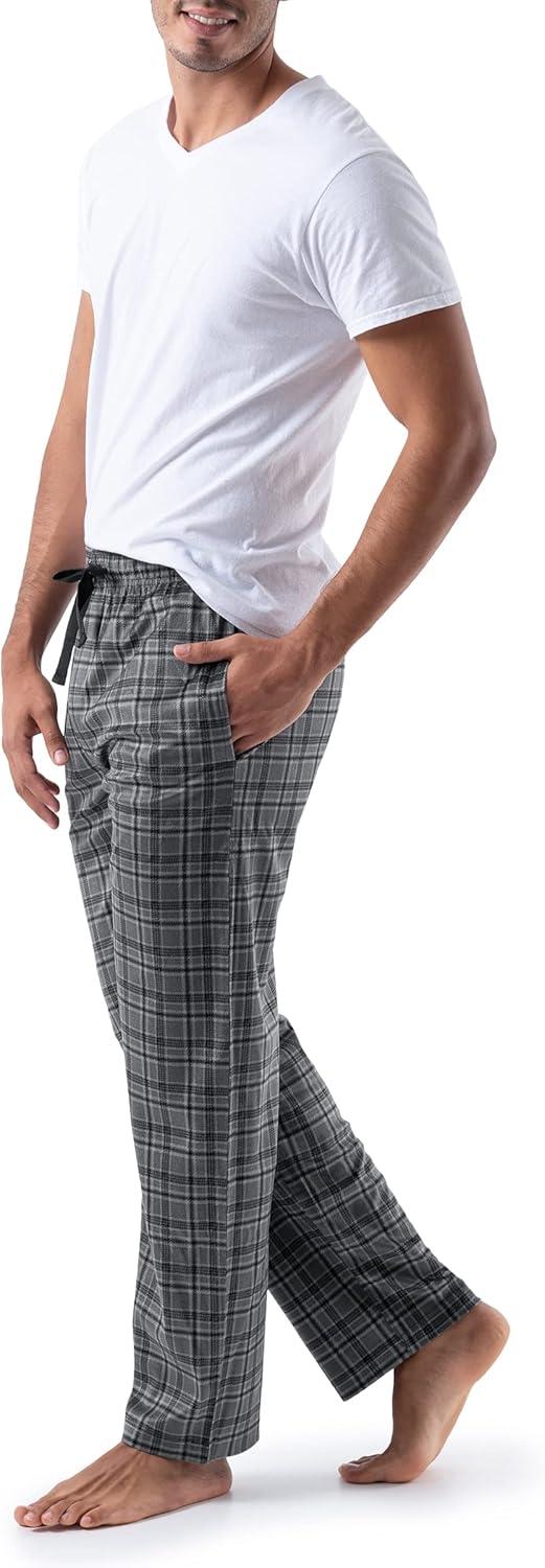 imageVan Heusen mens Silky Fleece Sleep Pajama PantCharcoal Plaid