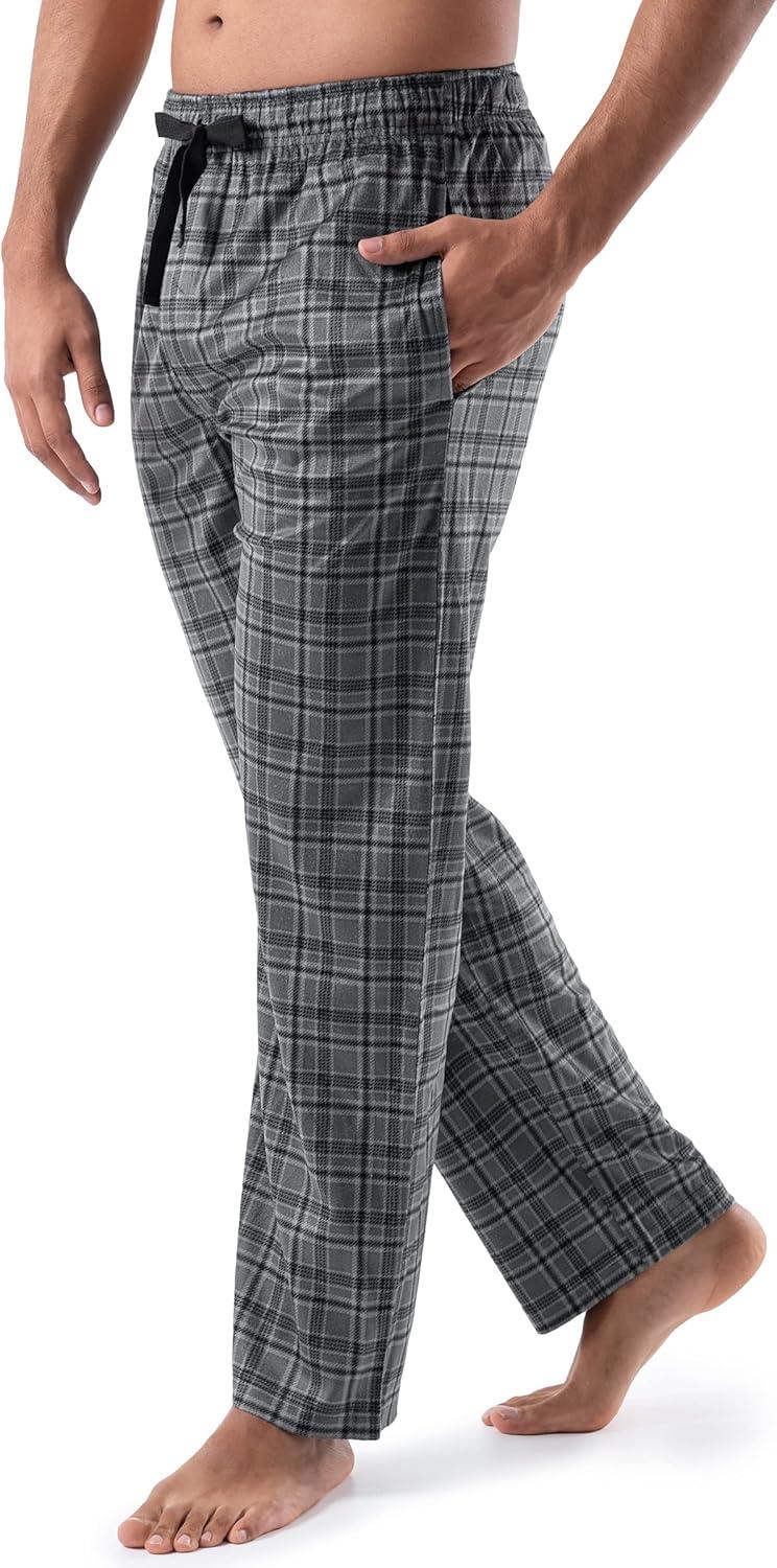 imageVan Heusen mens Silky Fleece Sleep Pajama PantCharcoal Plaid